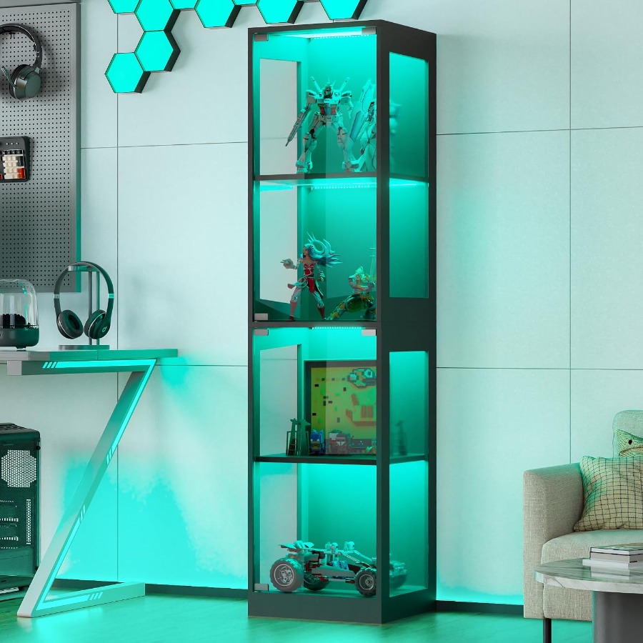 Lighting - Cam Kapılı Vitrin, RGB Işıklarla Donatılmış