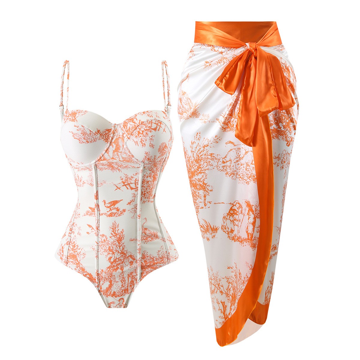 Bath - Kadın Tankini Retro Tankini Kolsuz Mayo