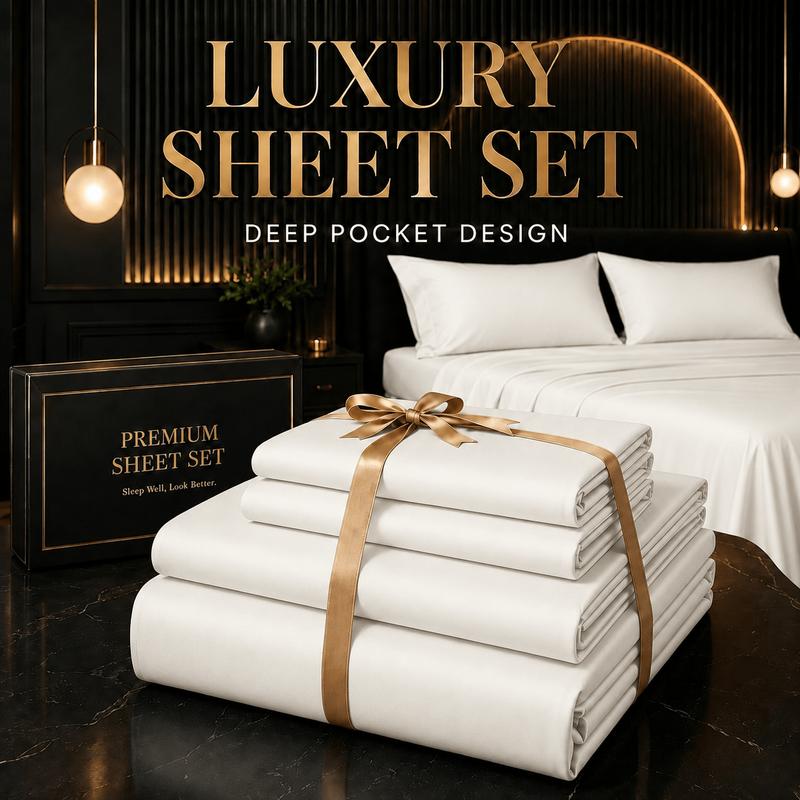 Fitted Bed Sheets Deep Pocket - 3/4 adet bambu soğutmalı nevresim takımı,