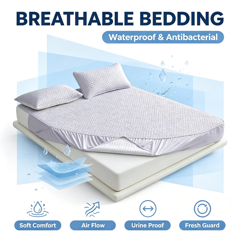 Waterproof Mattress Protector Breathable - Su geçirmez Kabartmalı Yatak Örtüsü Kapitone