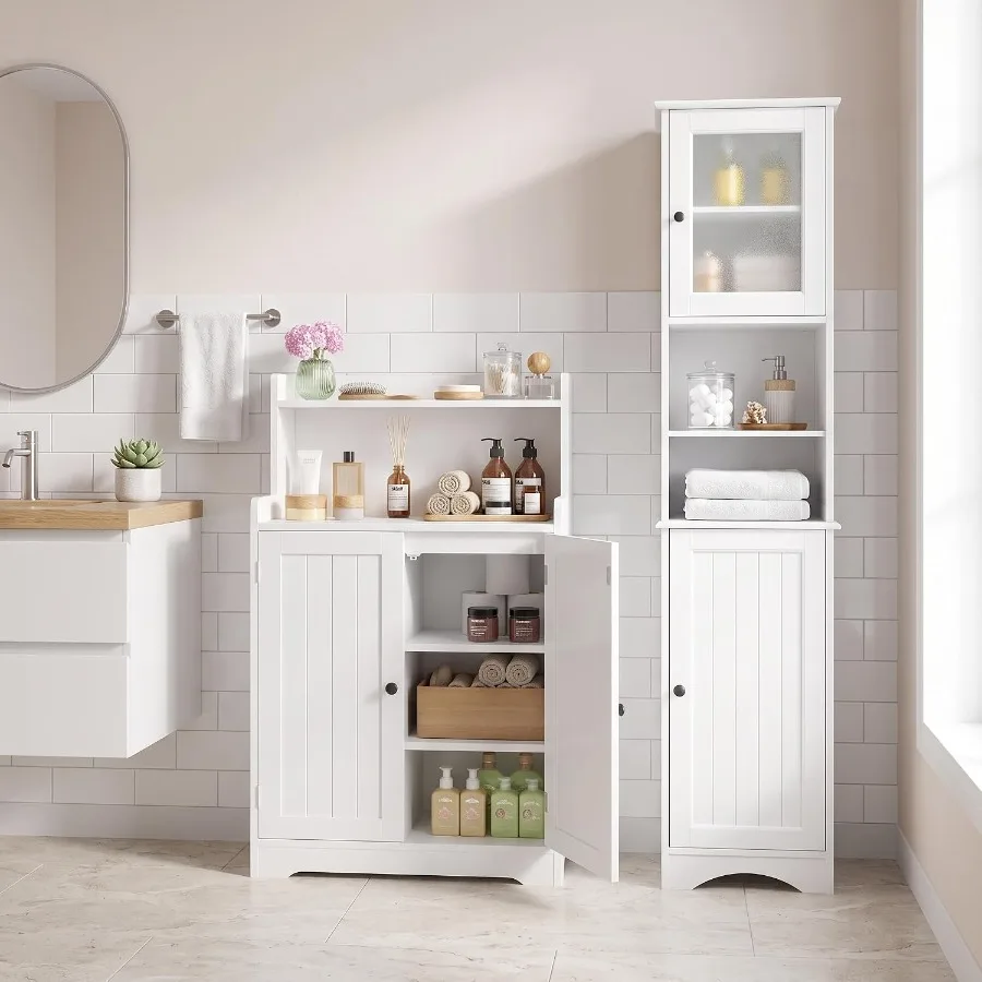 Storage & Organization - Banyo için depolama dolabı kombinasyonu: beyaz
