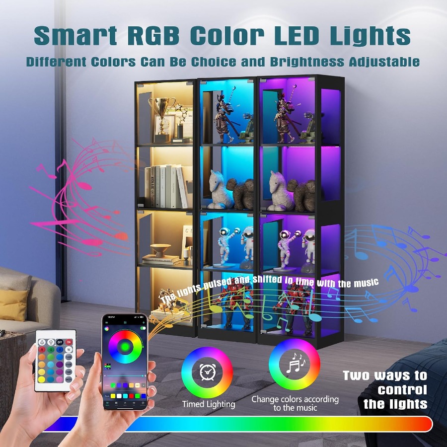Cam Kapılı Vitrin, RGB Işıklar - Lighting incelemesi ve fiyatı